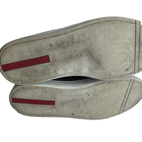 prada high-top linea rossa Gray Suede sneakers US size 9 main image 6